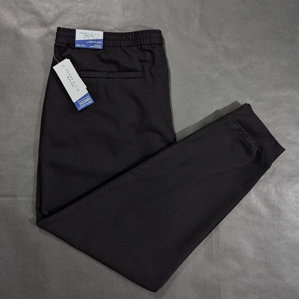 $89 Perry Ellis Motion Jogger Pants Size 2XL 42x30 Slim Fit Moisture Wicking